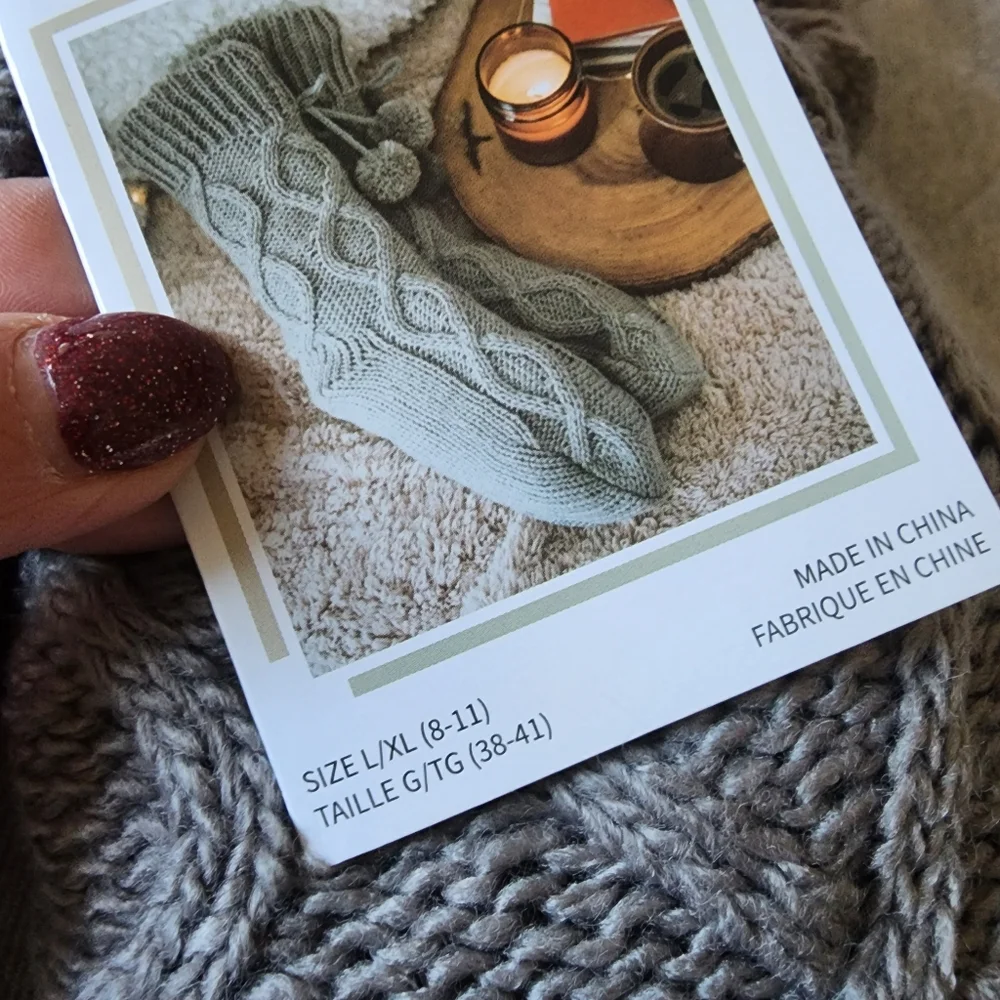 ⭐ 4/$20 Muk Luks Slipper Socks Size L/XL New